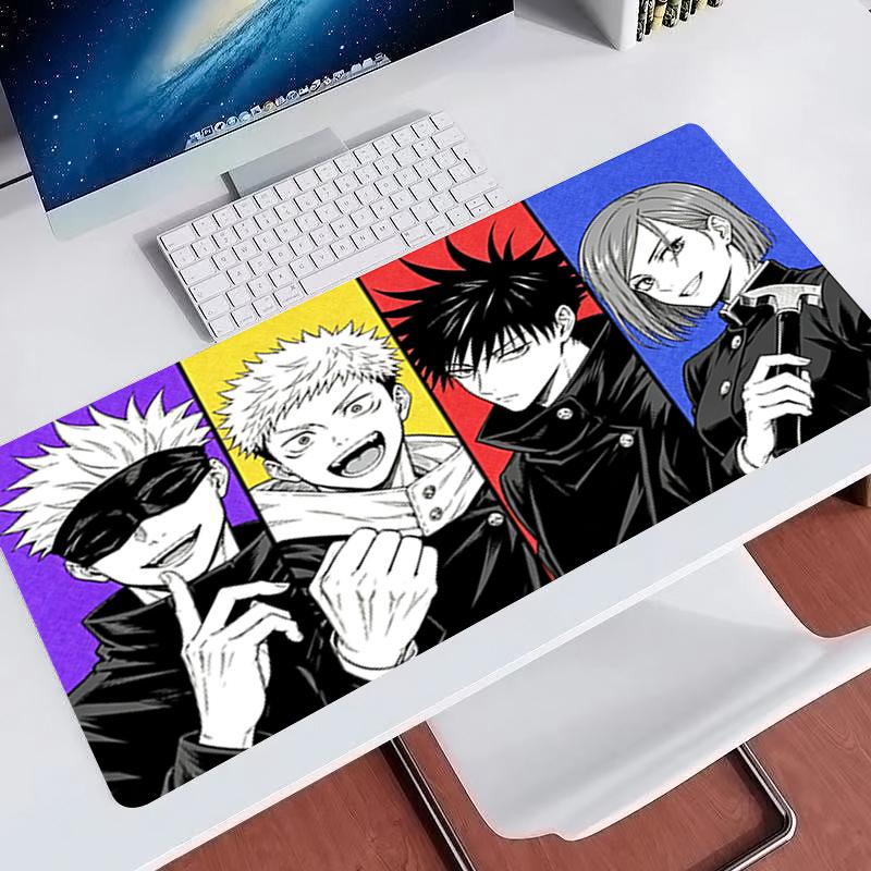 Computer Mouse Pad JJujutsu Kaisen Anime Mouse Pads Large Gaming Mousepad Rubber Extended Gamer Desk Mat Keyboard Mouse Carpet