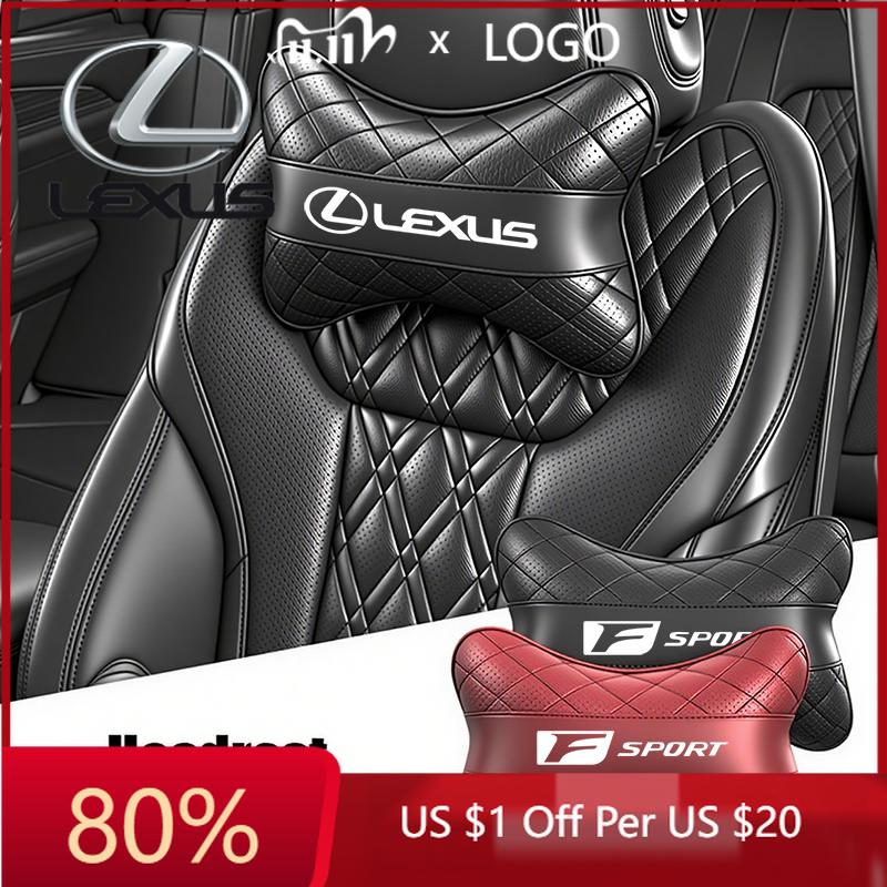 2026 Hot Interior Stickers Car Headrest Auto Seat Head Neck Rest Pillow Accessories For Lexus F SPORT ES RX NX LS UX LM LX GX LC