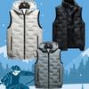 Жилеты с капюшоном мужские зимние однотонные утепленные безрукавки теплая куртка ветрозащитный повседневный жилет утолщенные парки куртки