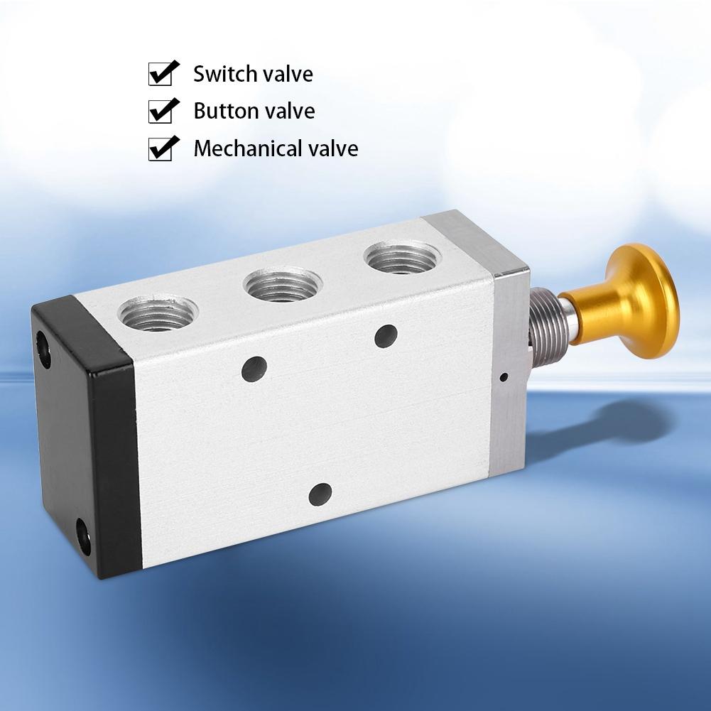 Ручной клапан двухпозиционный пятиходовой кнопочный клапан алюминиевый сплав G1/4 дюйма G3/8 дюйма(4R31010 )