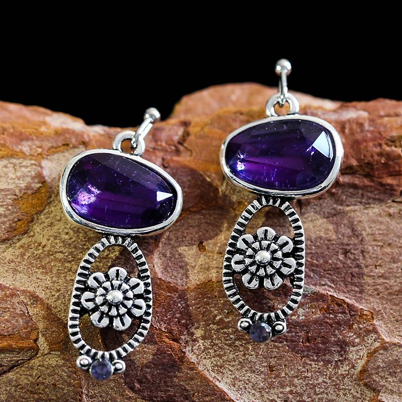 Индийские племенные серьги-подвески из смолы с камнем Бохо Этнические Винтажные Подвесные Для Женщин Украшения