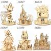 3D Wooden Puzzle Halloween Jigsaw Self-Assembly Model DIY Toy Woodcraft Kit