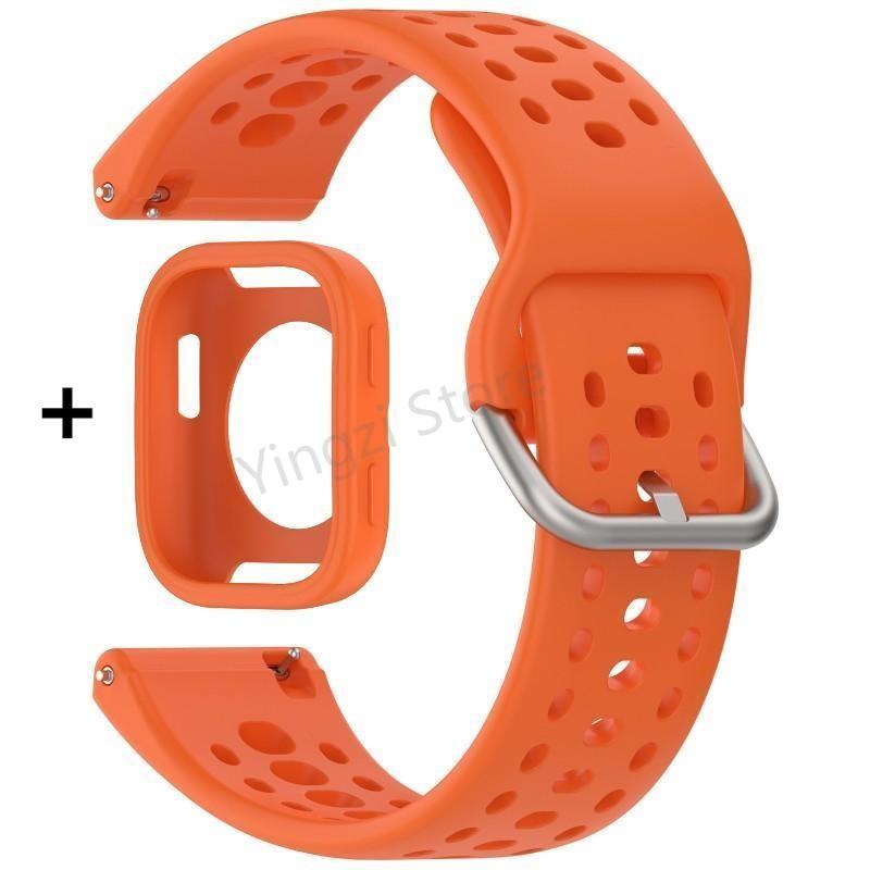 Чехол + Официальный мягкий силиконовый ремешок для умных часов Amazfit Bip 6 Замена для браслета Huami Amazfit Bip6 Аксессуары