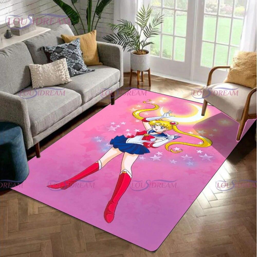 3D милые красочные коврики и ковры S-Sailor-M-Moon для гостиной, спальни, входа, большой площади, мягкий ковер, декоративный коврик