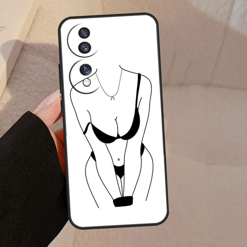 Женский чехол Body Line Art для Honor X9a X9b X8 X9 X7 X6 a 8X 9X чехол для Honor Magic 5 4 Lite Pro 50 70 90 Lite