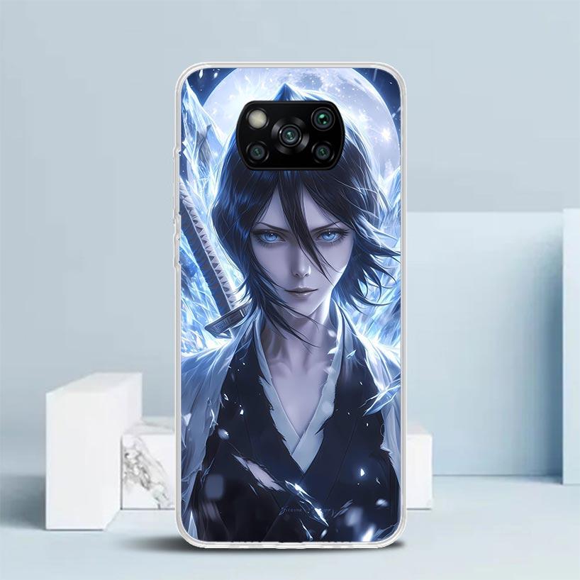 Bleach Кучики Рукия Мягкий Чехол для Xiaomi Poco F7 Ultra X7 X6 X5 Pro M7 Чехол для Телефона Redmi 15 15C 13 13C 12 12C 10 10C Печать Защит