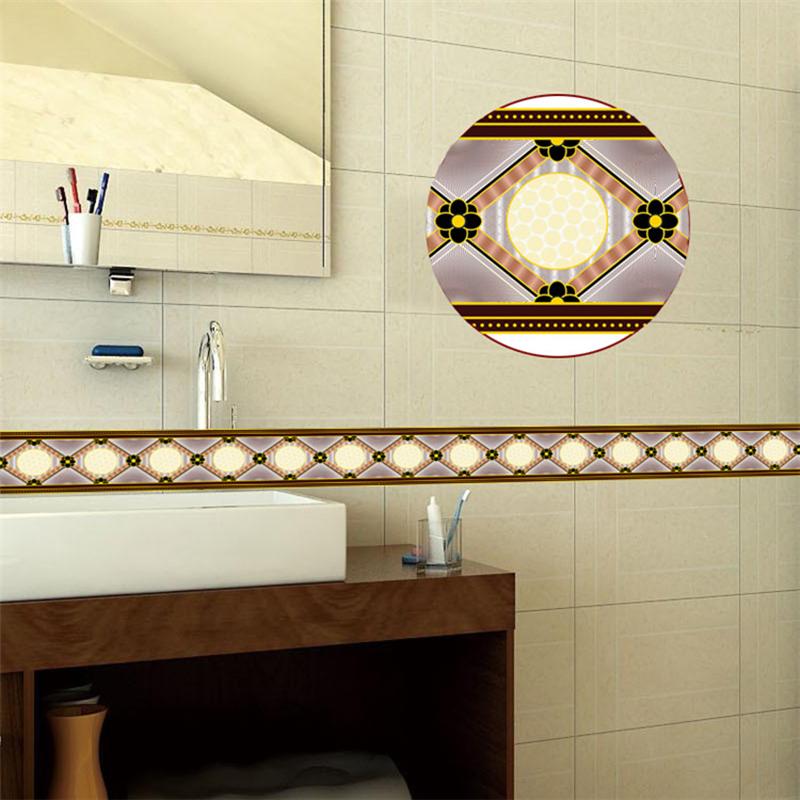 3D обои бордюры ПВХ самоклеящиеся водонепроницаемые наклейки на стену гостиная ванная комната линия талии 3D домашний декор бордюр