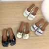 Fashion 2025 New Designer Gold/silver Slippers Women Flat Sandalias Mujer Outdoor Slides Summer Shoes Woman Flip Flops Silver Pantuflas