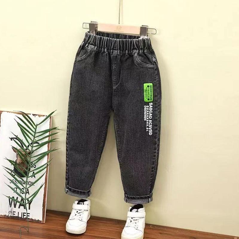 Korean-Style Loose Boys' Jeans for Spring and Autumn 2025 - Versatile Casual Wear for Kids
