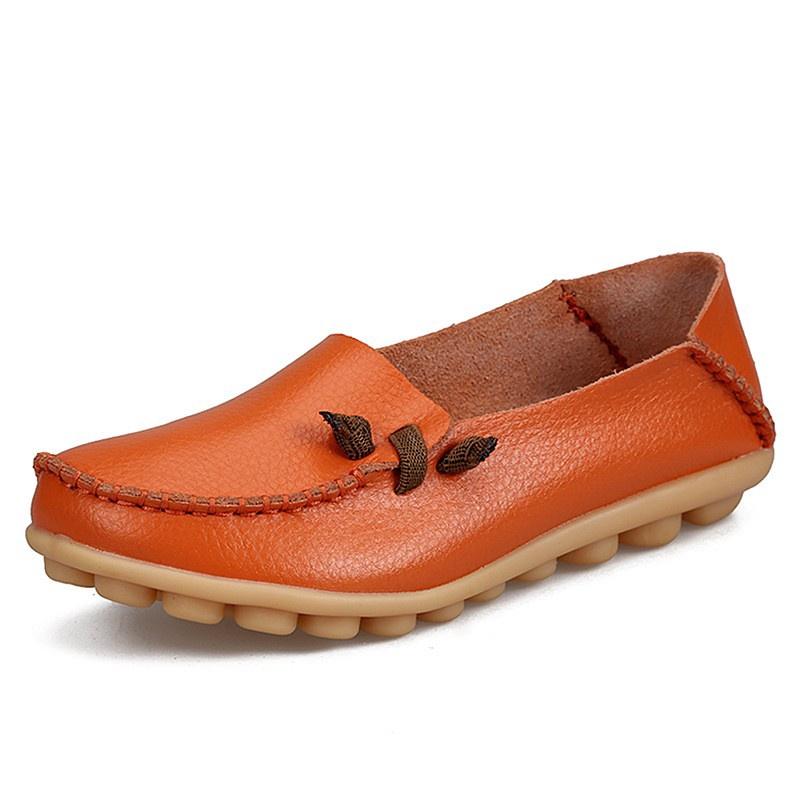 Premium Quality Women's Casual Loafers Driving Peas Moccasin Leather Flats Shoes