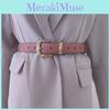 Color Solid Leather Belt For Women With Metal Pin Closure For Casual Outfits