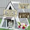 2pcs Pet Wooden Wall Hangings, Pet Hanging Plaques for Indoor Cats, Cat Wooden Sign for Home Decor