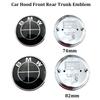 7Pcs Car Hood Front Rear Trunk Emblem Badge For BMW original Logo all black E36 E46 E53 E90 E60 E93 E87 G01 G20 X3 X5 F30 F20 X6