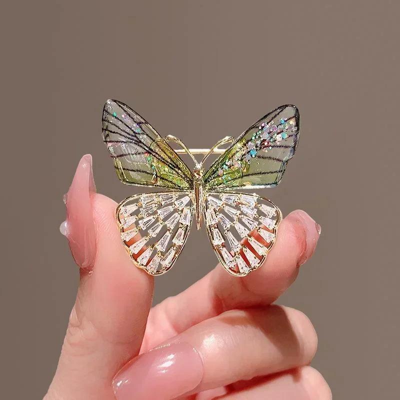 Fashion Clothes Decor Shell Animal Butterfly Brooch Wedding Jewelry New Hollowed Out Women's Flight Imitation Pearl Accessories