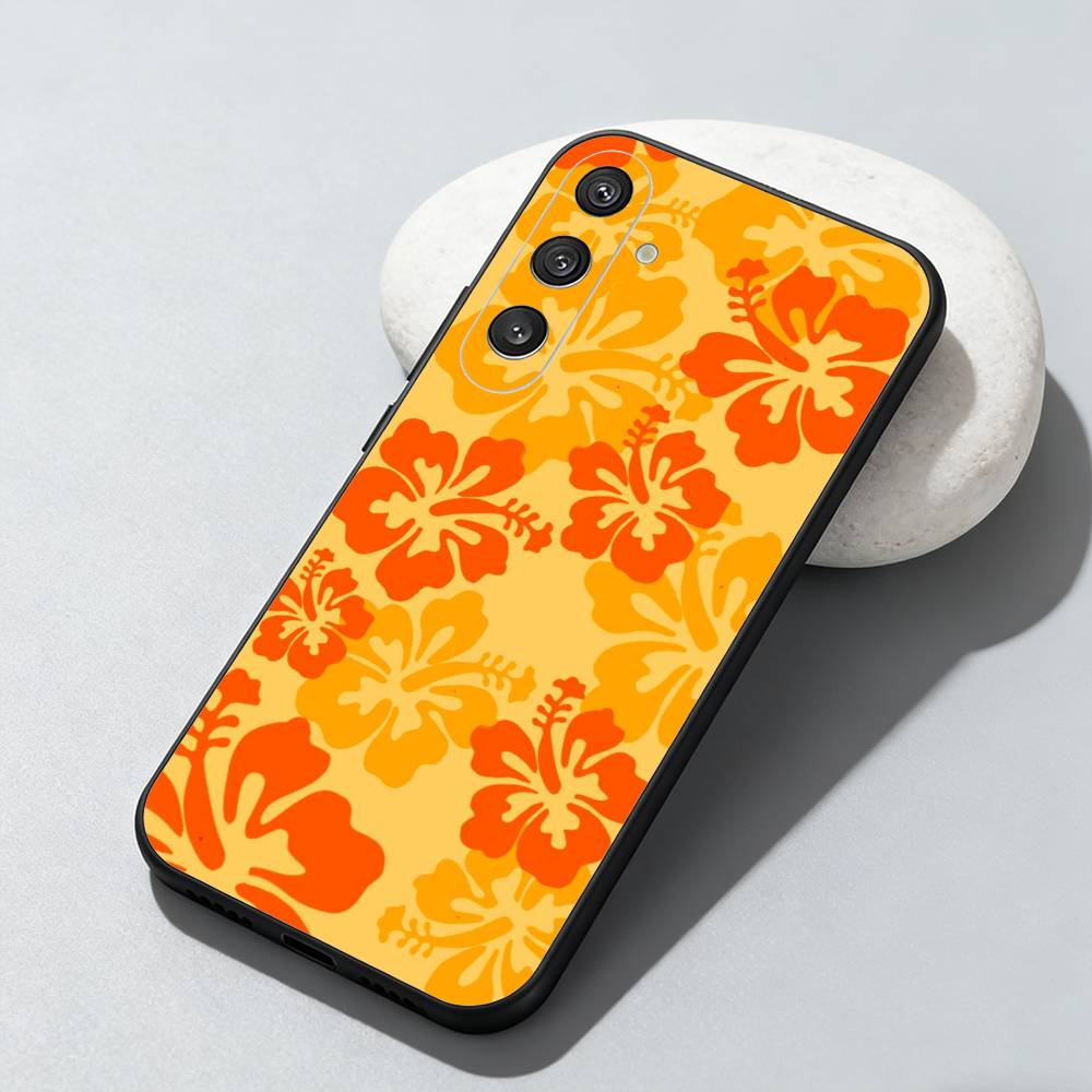 beach maple leaves Phone Case For Samsung Galaxy A73,A72,A71,A70,A52,A51 Others Soft Black Cover