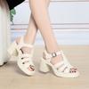 Thick Heel Sandals Summer Soft Sole Shoes For Women In Waterproof Platform Thick Sole High Heel Shoes For Open Toe Roman Shoes