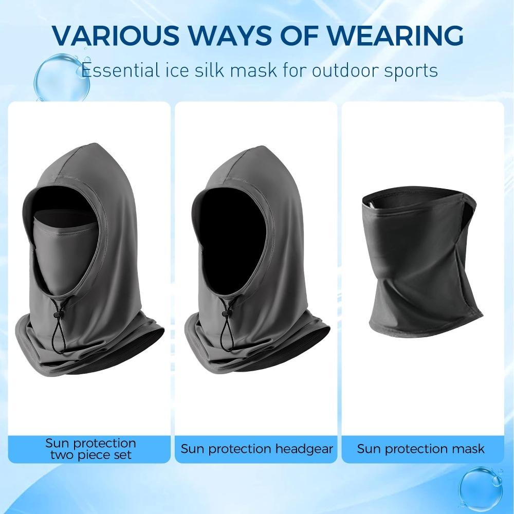 New Breathable Head Cap Ice Silk with Shawl Mask Cap Sunscreen Hat Cycling
