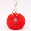 Bag Charm Pompom Pendant Fluffy Plush Ball Keyring Fashion Fur Ball Key Chain  Women Girls