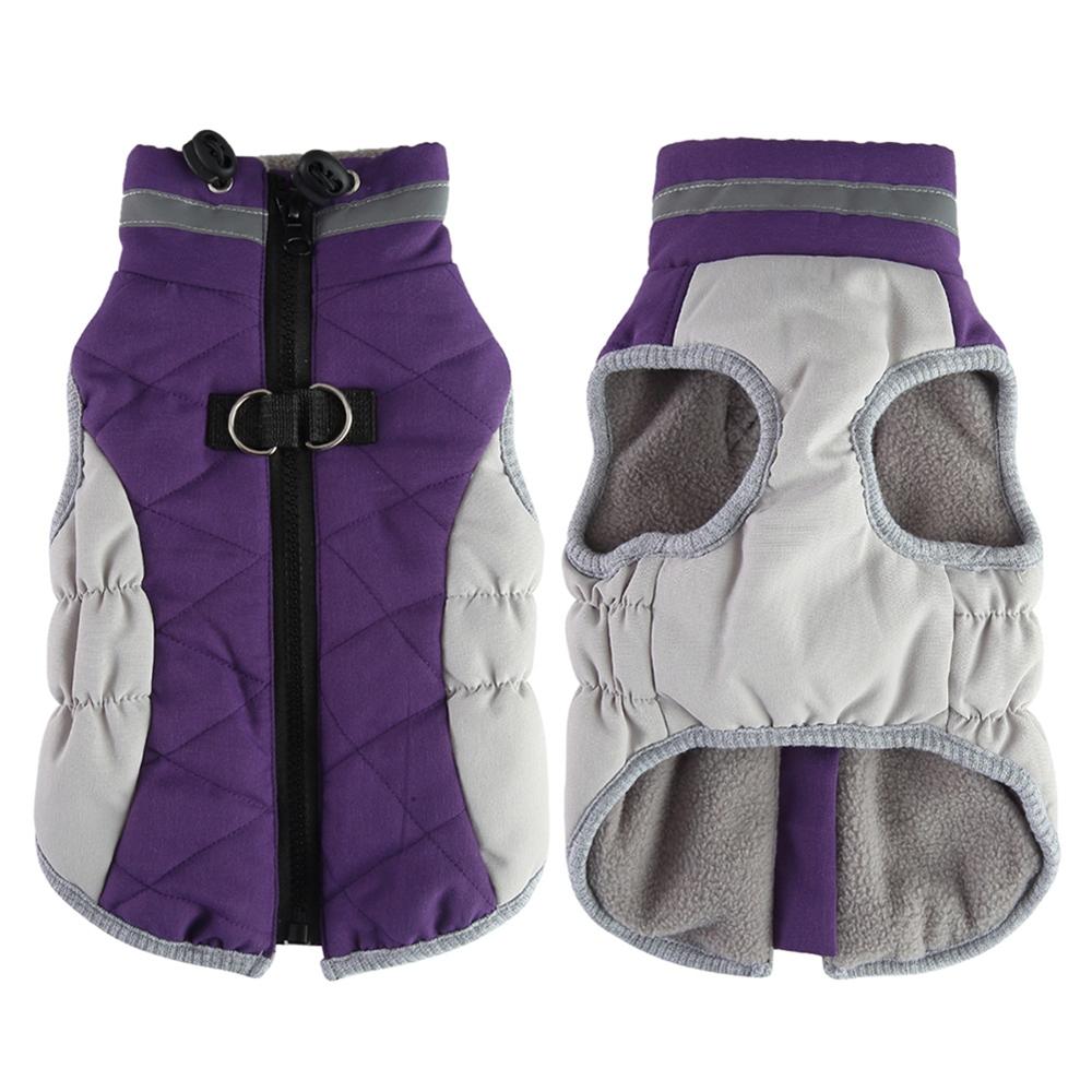 S-XXL Winter Warm Coat With Harness Soft Pet Dog Jacket Windproof Dogs Coat Zipper Thick Padded Warm Coats for Small Medium Dogs