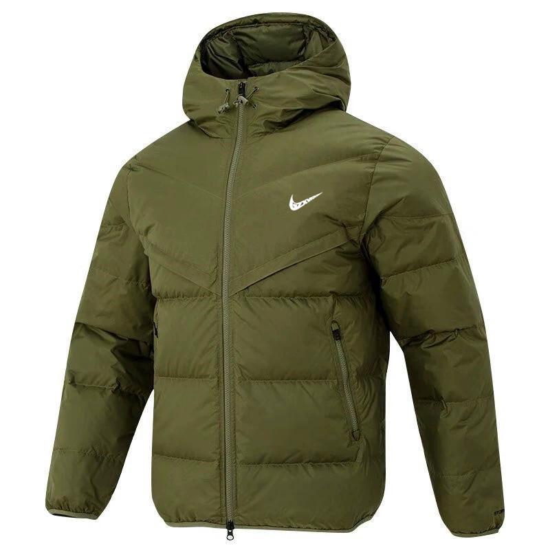 Мужская модная зимняя хлопковая куртка с капюшоном - Свободная, повседневная, плотная и теплая