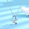 Full Diamond Agile Butterfly Necklace for Women with Light Luxury Versatile Foldable Butterfly Pendant Collarbone Chain