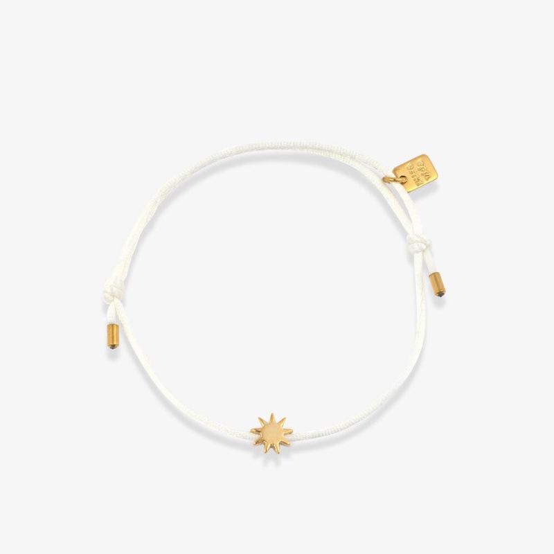 Bracelet Stainless Steel Love Pentagram Pendant Braided Rope Bracelet Electroplating 18K Gold Color Retention