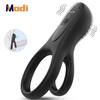 Vibrating Cock Ring for Men Clitoris Stimulation Ejaculation Delay Penis Ring Adult Supplies Sex Toy for Couples