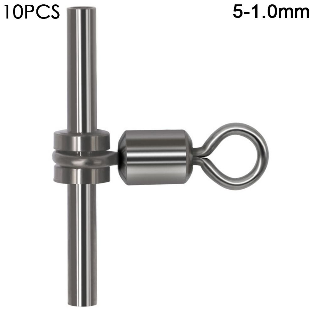 Brass Barrel Cross-line Brass Head 3 Way Connect Sleeves Rolling Swivel Tube Fishing Swivels