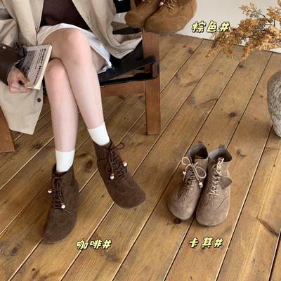 Ботинки мартин женские на плоской подошве универсальные маленькие феи 2025 новые в стиле колледжа ботинки челси повседневные на мягкой подошве шнуровка короткие ботинки