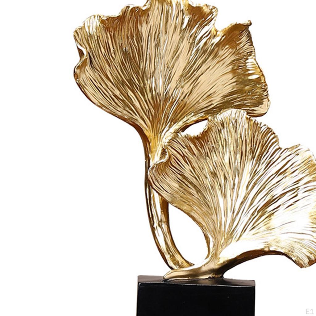 Ginkgo Leaf Statue Leaves Sculpture Table Centerpiece Decorations Plant Figurine Ornament Desktop