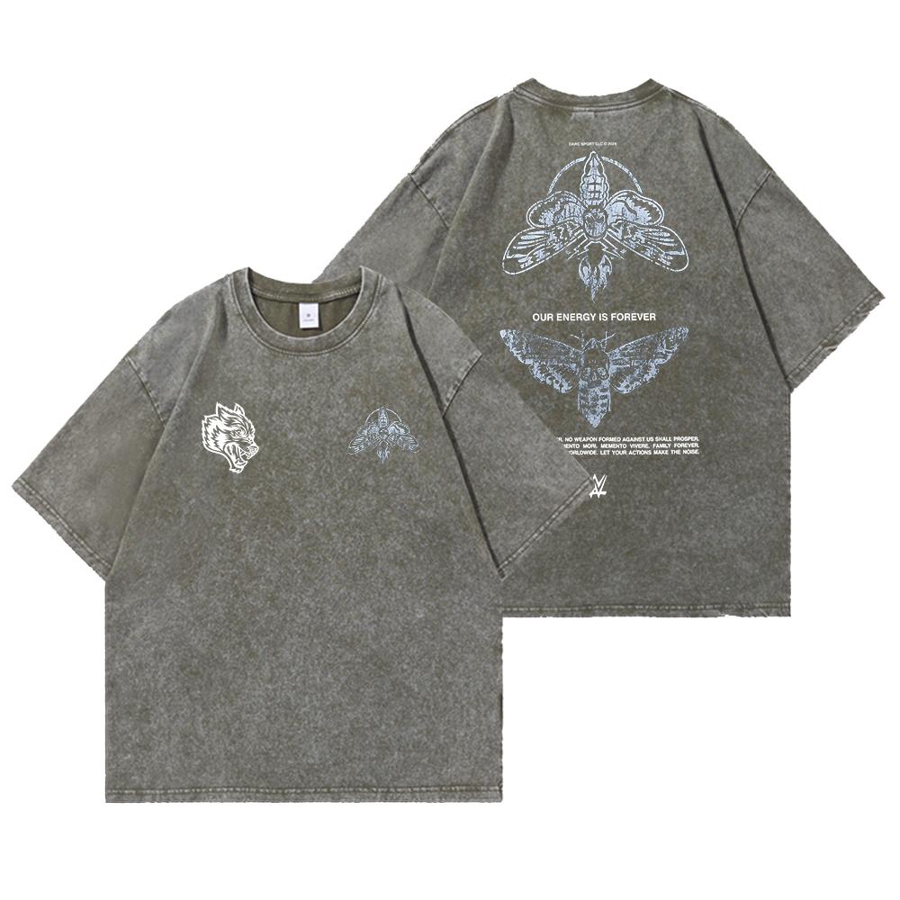 Darc Wolves Sport Vintage Washed T Shirts Gym Bodybuilding Oversize Men Clothing Summer Fitness TEE Workout Darc Sport T Shirts