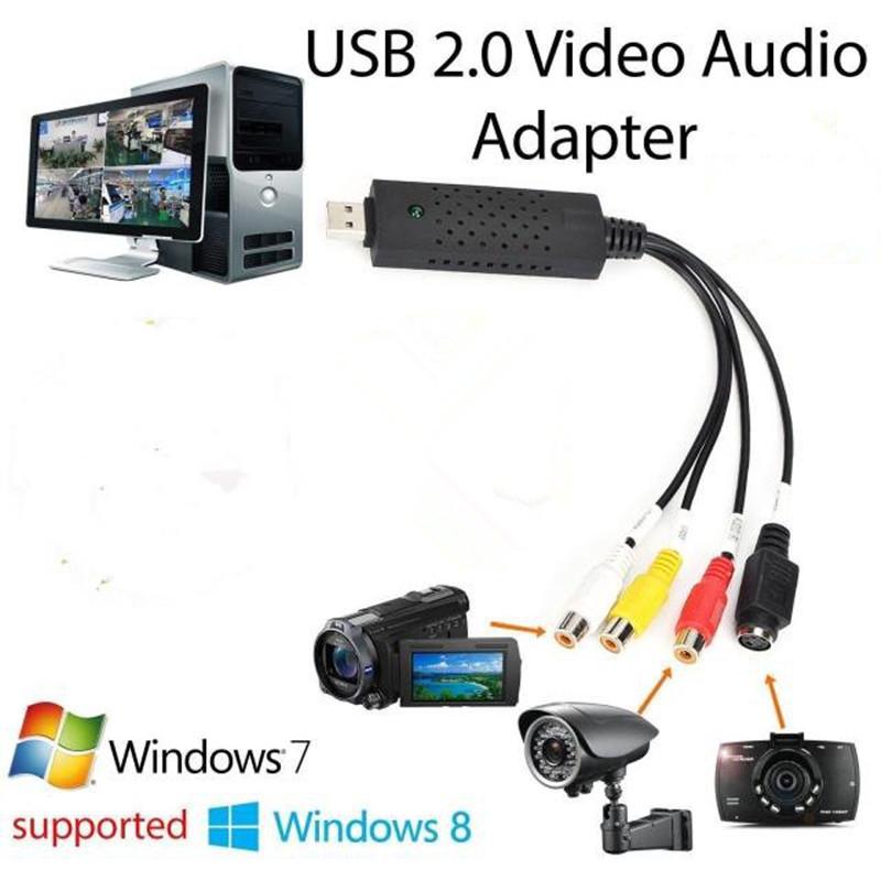 Новый кабель-адаптер USB 2,0 в RCA, адаптер для карты захвата аудио и видео, кабели для ПК для ТВ, DVD, VHS, устройство захвата