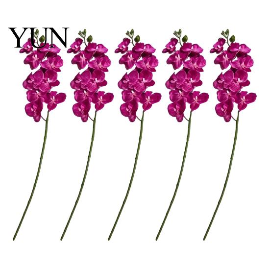 Durable Silk Orchids for Graduation Parties Artificial Phalaenopsis Orchid Flower Home Decor, Realistic Velvet Plant Easy Care Flowers Accents