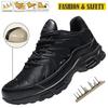 Steel Toe Shoes for Men Indestructible Work Shoes Lightweight Non Slip Safety Shoes Air Shock Sneakers Construction Work Shoes
