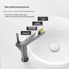 Cream Style Copper White Liftable Pull-Out Basin Faucet