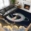 Crystal Velvet Rug Custom Name Text, Soft Non Slip Floor Mat Home DecorSpirited Away