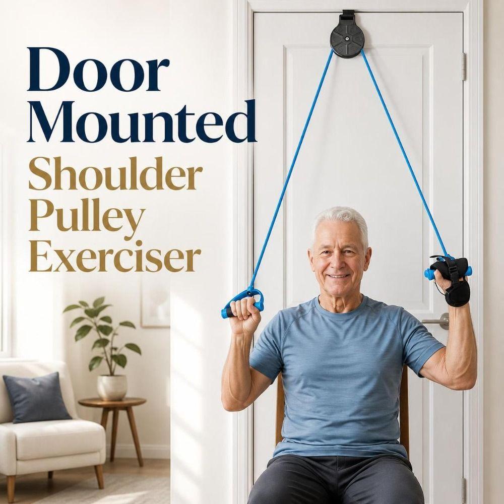 Adjustable Door Mounted Pulley Trainer Sturdy Upper Arm Pulley Kit Home Use