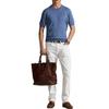 Polo Ralph Lauren Однотонная хлопковая футболка с круглым вырезом и короткими рукавами Мужские топы Синий 710980681-003