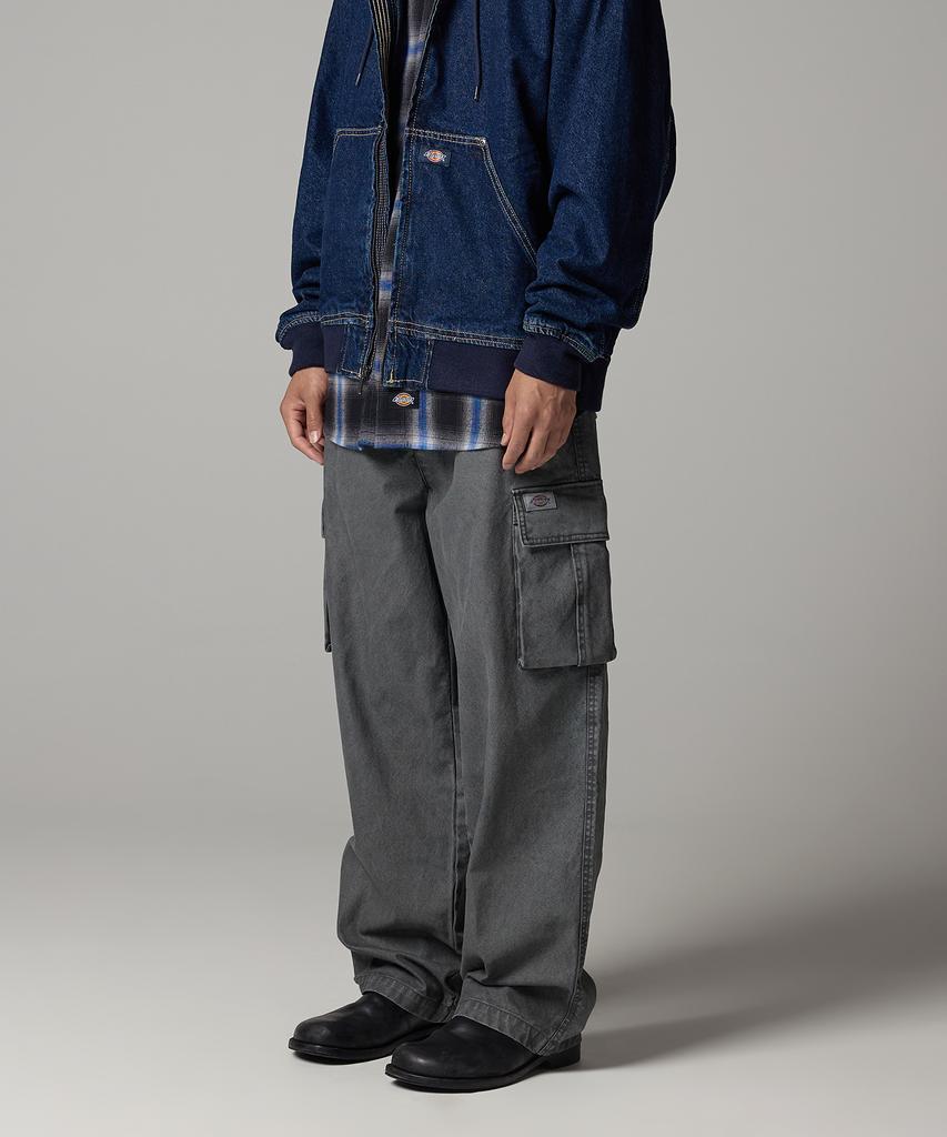 Dickies Брюки-карго из стираного холста с уткой, цвет угольный