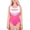 LittleForBig Boys' Adult Romper Bodysuit "Cheer Sissy" Smooth and Silky Texture, Rose, 2XL