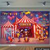 2D planar circus carnival party banner background - Happy Circus Theme