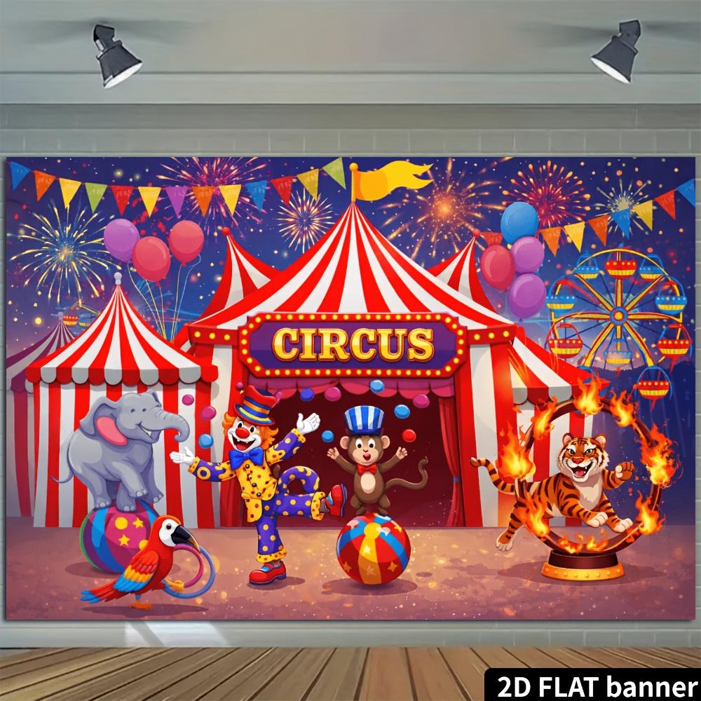 2D planar circus carnival party banner background - Happy Circus Theme