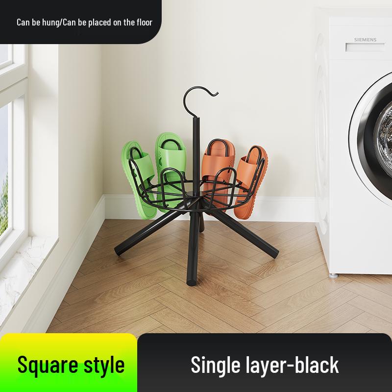 Multi-functional Floor-Standing Shoe Rack with Water Tray and Universal Wheels for Outdoor Balcony Use.