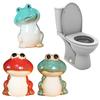 2 шт. крышка болта для унитаза в виде лягушки, керамическая фигурка животного, водонепроницаемый болт для пола унитаза, декоративная крышка для дома, отеля, ванной комнаты, украшение