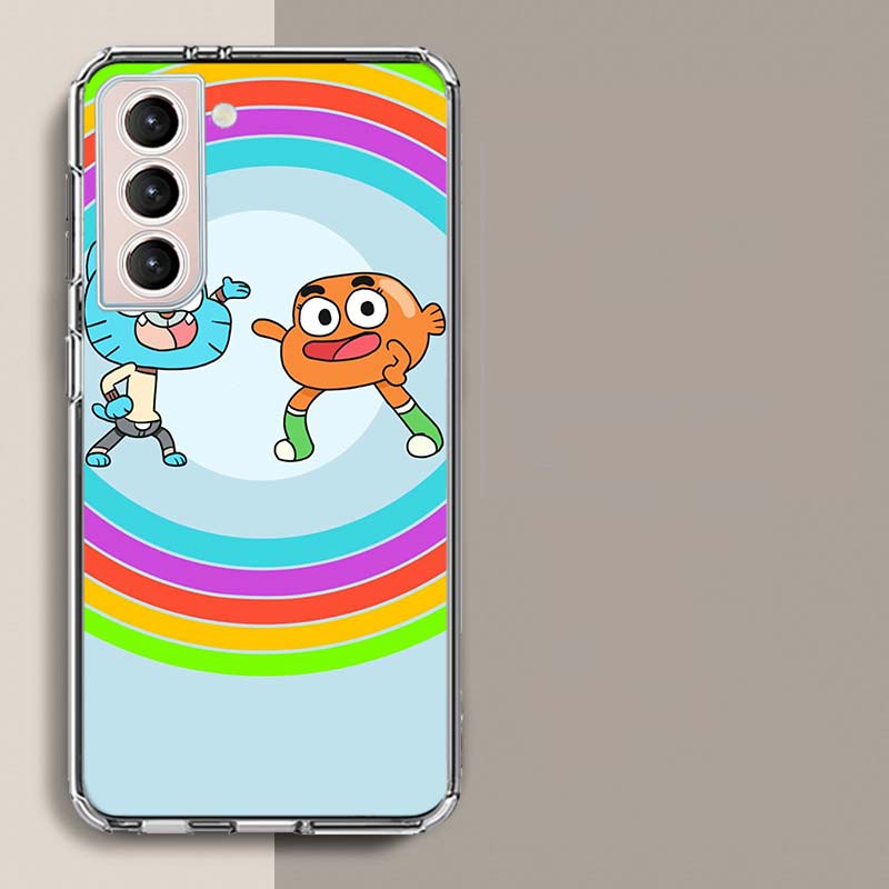 Мультяшный чехол для телефона Удивительный мир Гамбола Для Samsung Galaxy S25 Edge S24 S23 FE S21 S20 S10 Plus S22 S26 Ultra Прозрачный чехол Clea