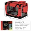 Foldable Pet Carrier for Small and Miniature Dogs, Portable Cat Carrier Soft Side Pet Travel Crate with Removable Mat, Storage Bags