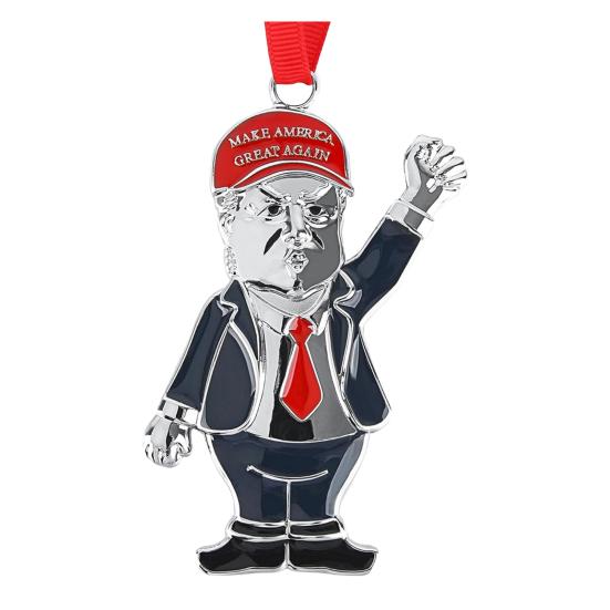 Yousheng 1/2Pcs Trump 2024 Рождественское украшение Америка снова великая флаг США Рождественская елка подвесные украшения патриотическое металлическое украшение