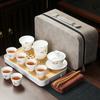 Business Bank Company Corporate Festival High-end Gift Set Suet Jade Porcelain Travel Tea Set