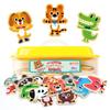 Magnetic Nara New Magnetic Funny Puzzle Animal, 1 Set, 28 Peace, Korea Best Toddler Puzzle