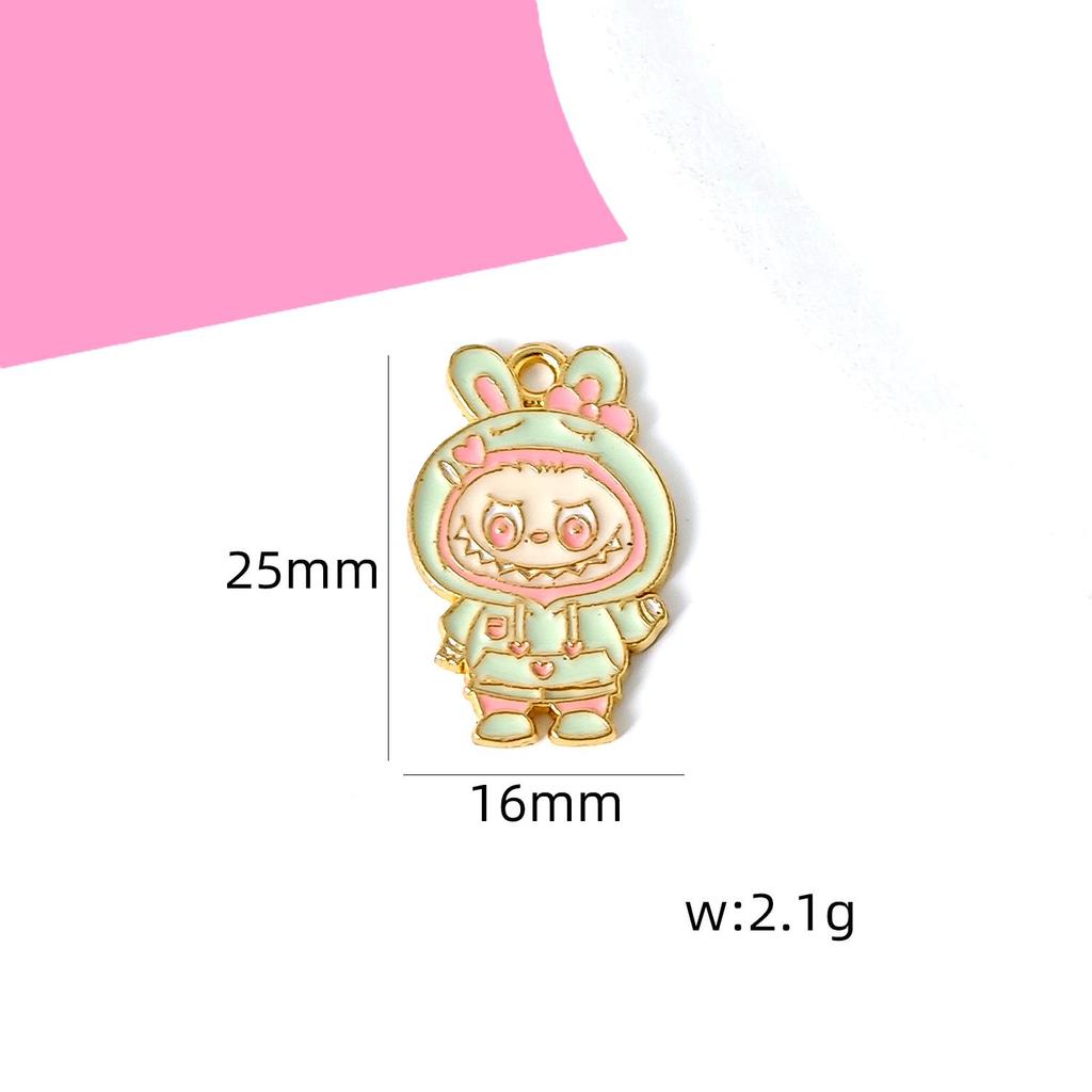 Мультяшный кулон Лабубу из сплава: Сделай сам брелок, ожерелье, подвеска для мобильного телефона